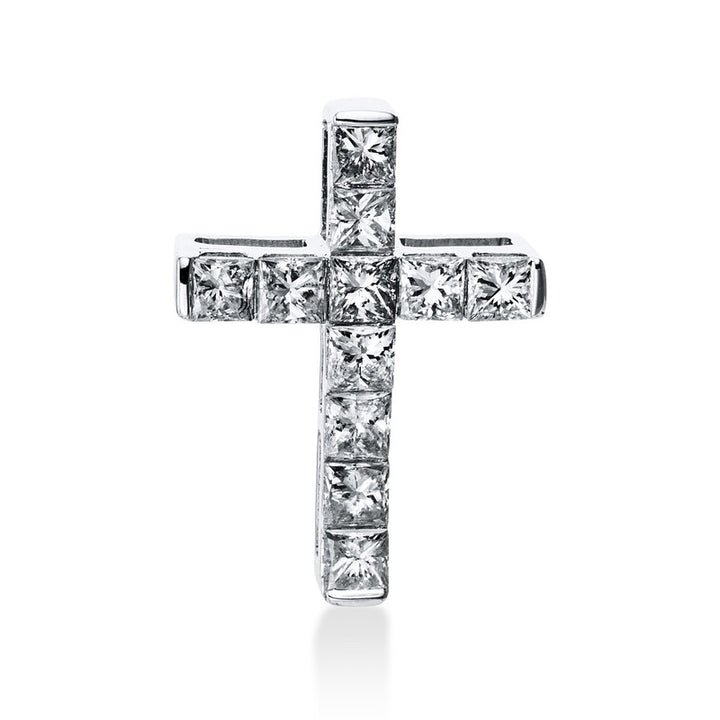 Kreuz Anhänger Weißgold 18kt Ref-3E793