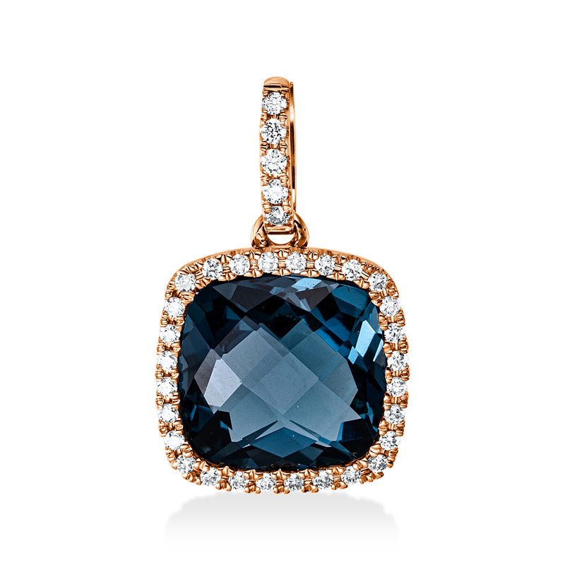 Farbstein Fashion Anhänger Rotgold 18kt Ref-3F010