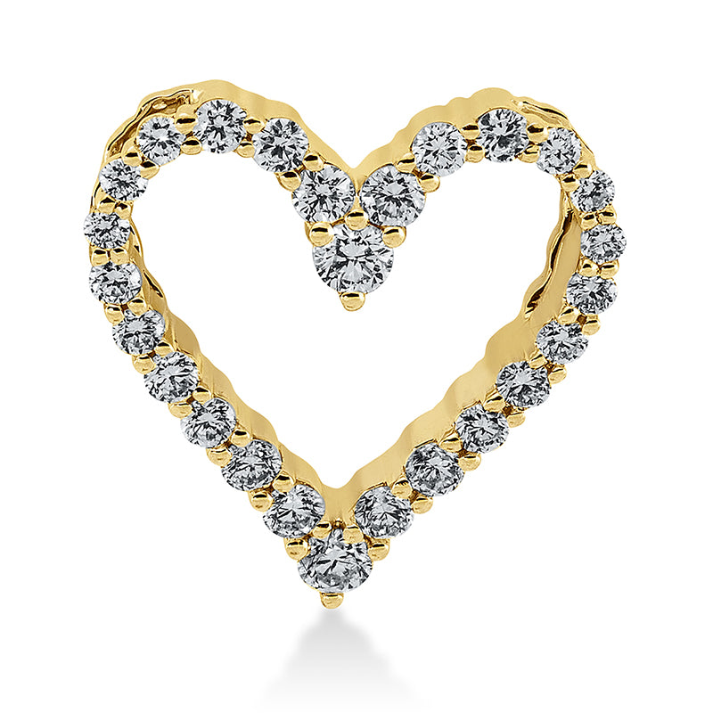 Herz Anhänger Weißgold 18kt 0,3ct