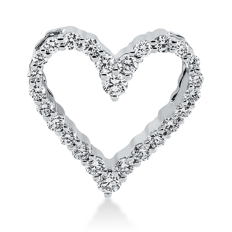 Herz Anhänger Weißgold 18kt 0,3ct