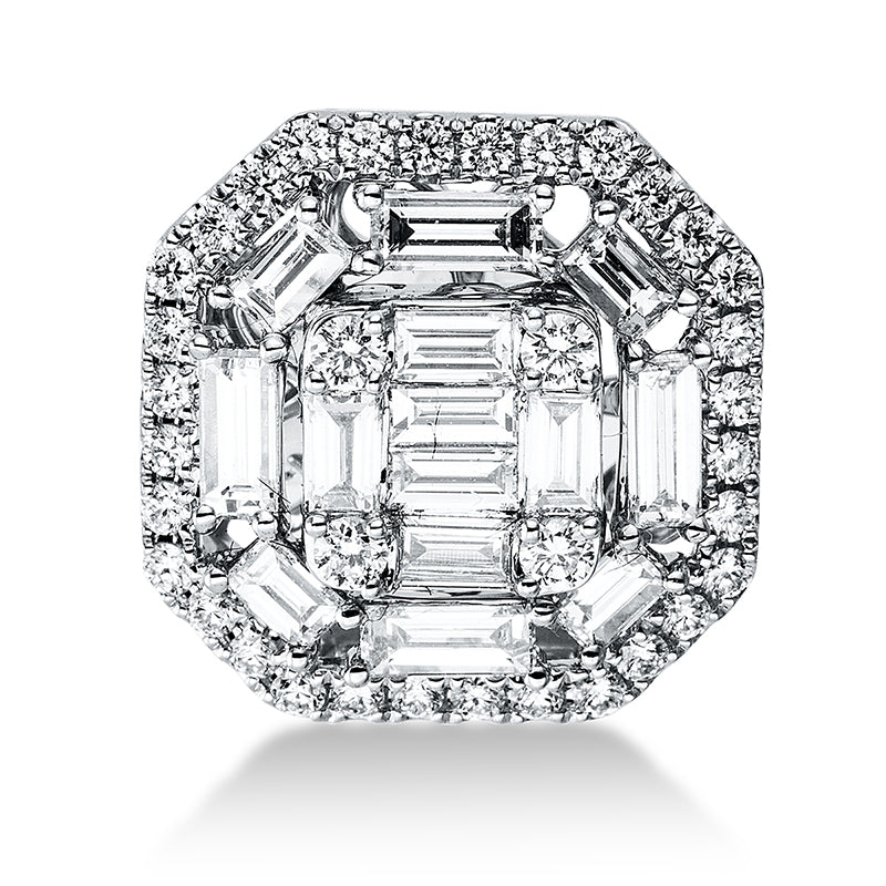 Baguette Anhänger Weißgold 18kt 0,82ct