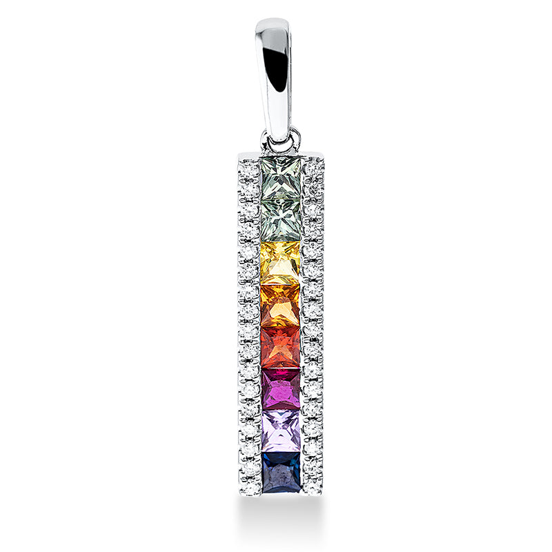 Rainbow & Multicolor Anhänger Weißgold 18kt 0,13ct