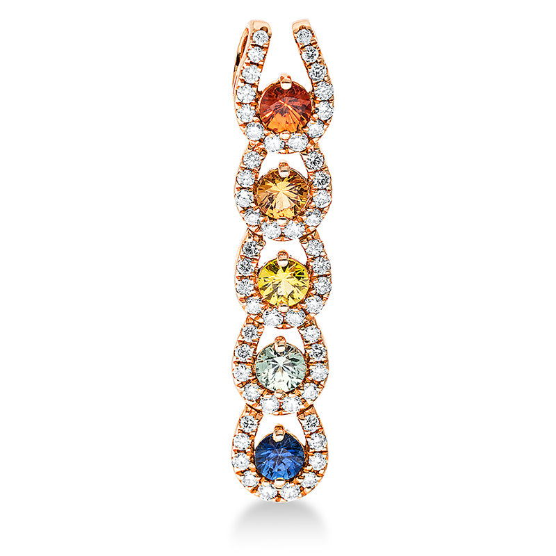 Rainbow & Multicolor Anhänger Rotgold 18kt Ref-3F398