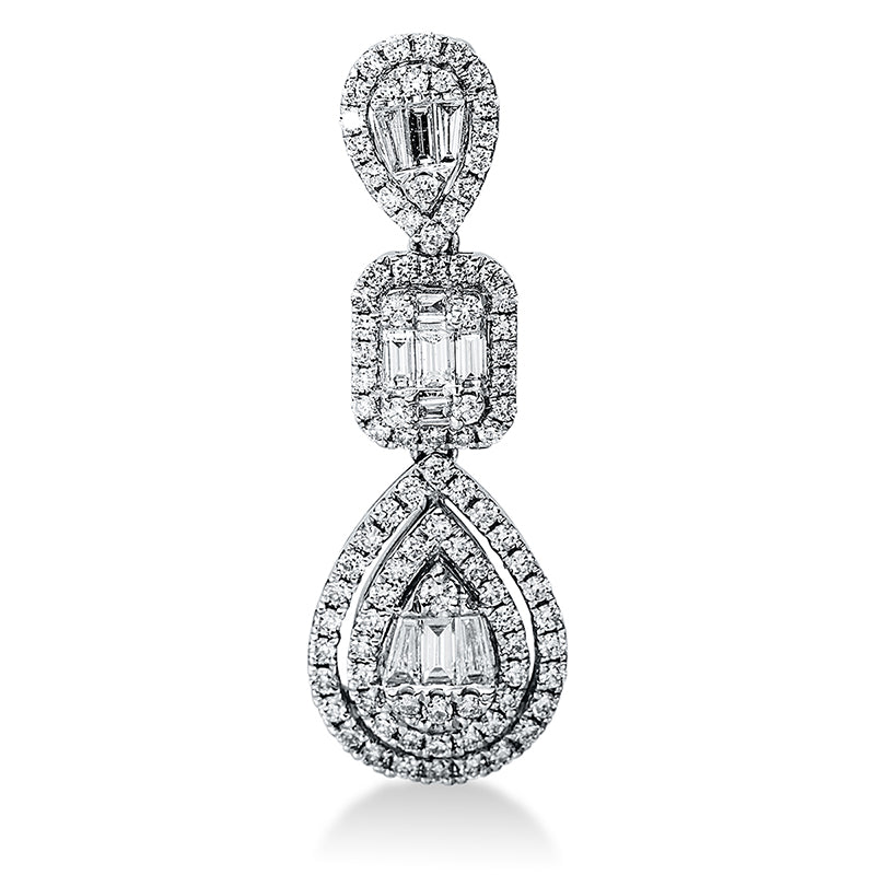 Baguette Illusion Anhänger Weißgold 18kt 0,8ct