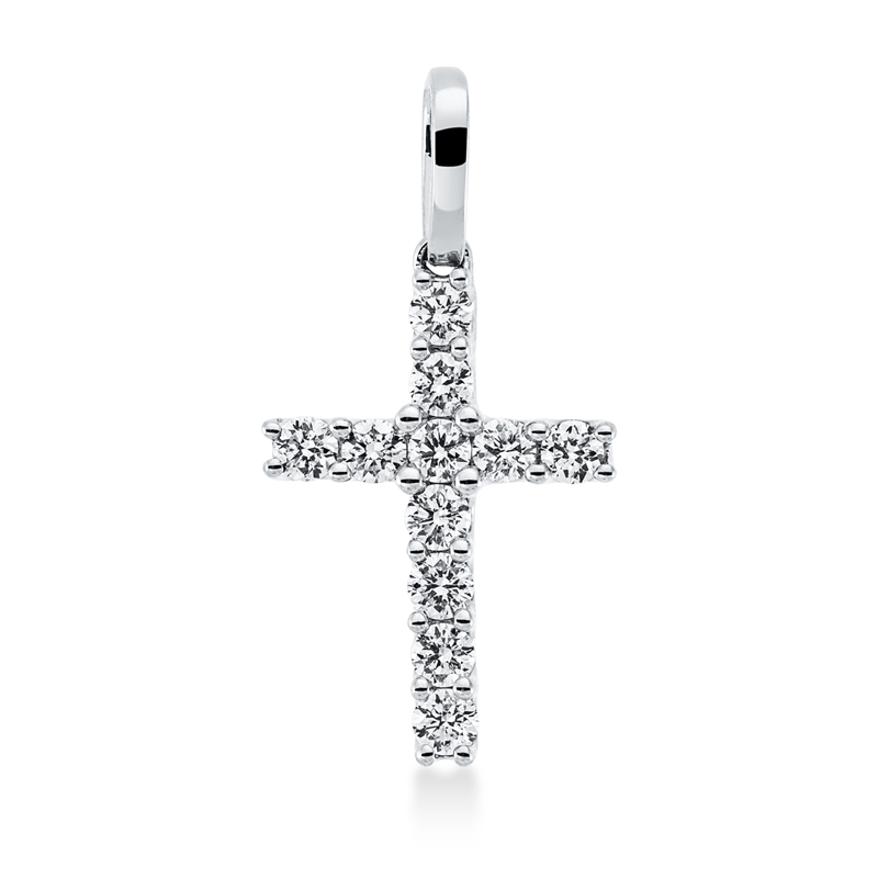 Kreuz Anhänger Weißgold 18kt Ref-3F659