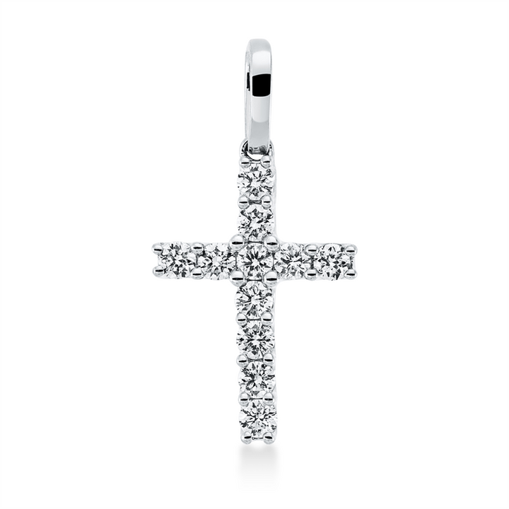 Kreuz Anhänger Weißgold 18kt Ref-3F659