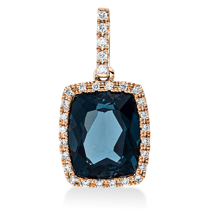 Farbstein Fashion Anhänger Rotgold 18kt Ref-3F821