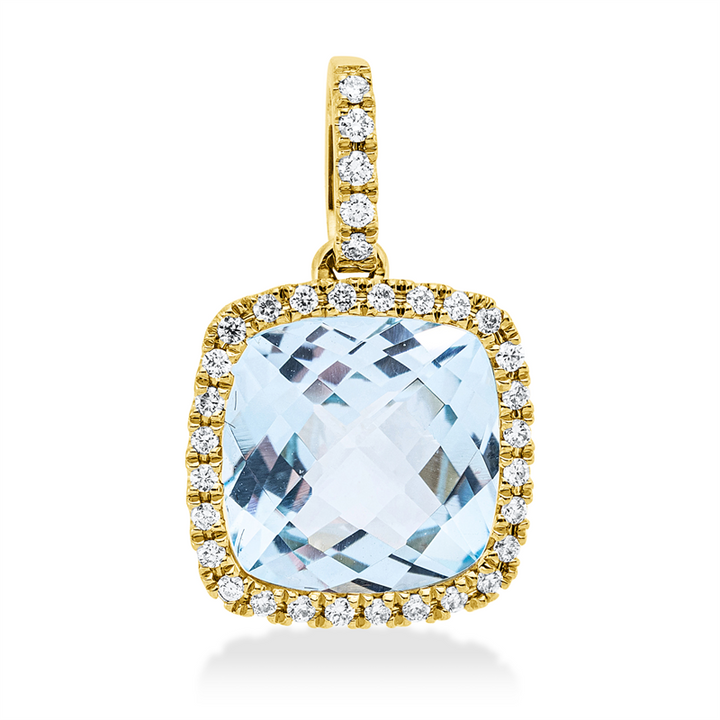 Farbstein Fashion Anhänger Gelbgold 18kt Ref-3F844