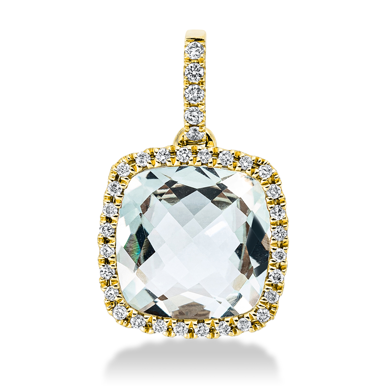 Farbstein Fashion Anhänger Gelbgold 18kt Ref-3F849