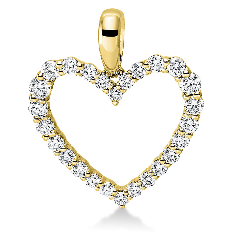 Herz Anhänger Weißgold 18kt 0,31ct