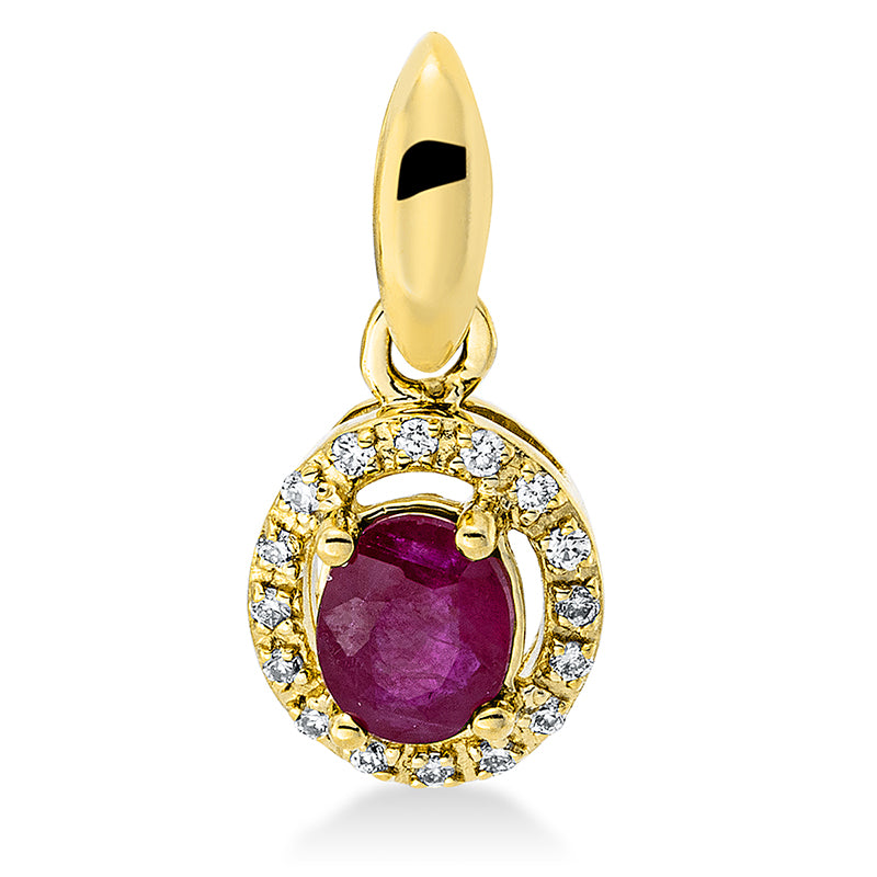 Farbstein Classic Anhänger Weißgold 18kt 0,04ct