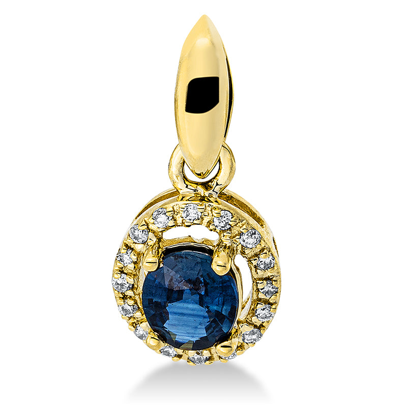 Farbstein Classic Anhänger Weißgold 18kt 0,05ct