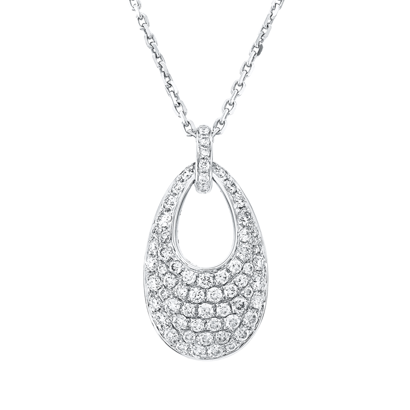 Pavé Anhänger Weißgold 18kt 0,74ct