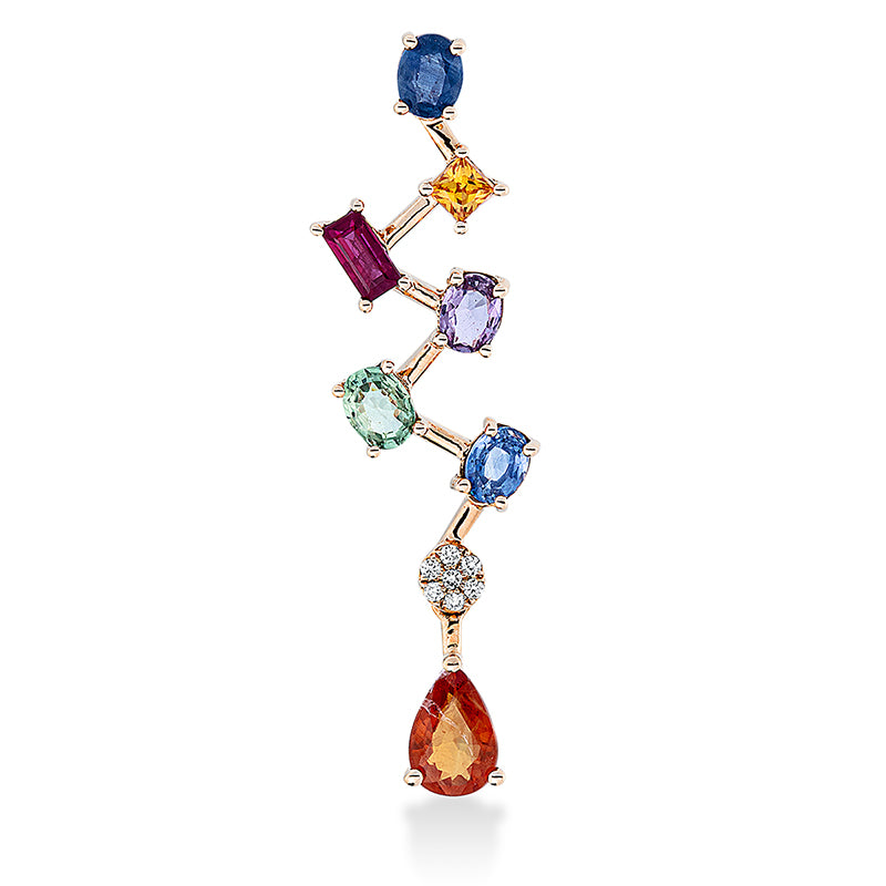 Farbstein Classic Anhänger Rotgold 18kt 0,02ct