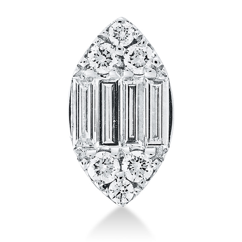 Baguette Illusion Anhänger Weißgold 18kt 0,33ct