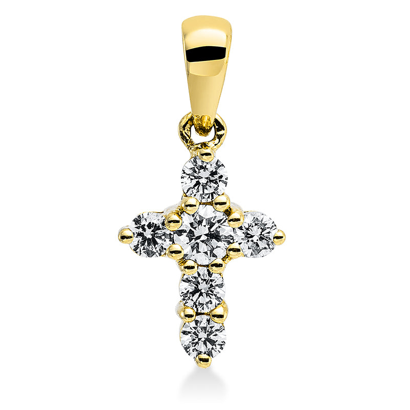 Kreuz Anhänger Weißgold 18kt 0,32ct