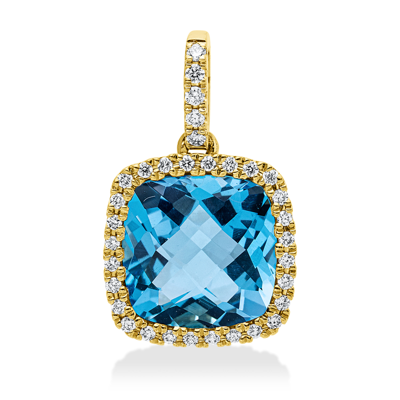 Farbstein Fashion Anhänger Gelbgold 18kt Ref-3G826