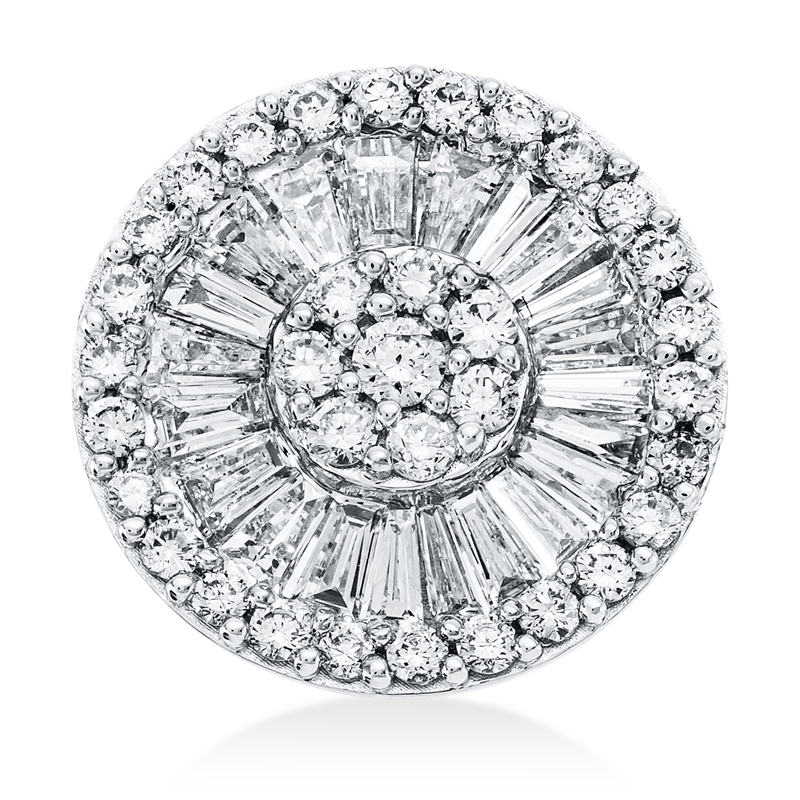 Baguette Illusion Anhänger Weißgold 18kt 0,69ct