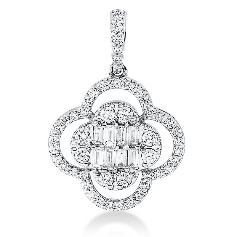 Baguette Anhänger Weißgold 18kt 0,45ct