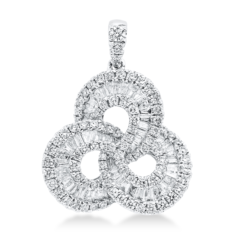 Baguette Anhänger Weißgold 18kt 1,15ct