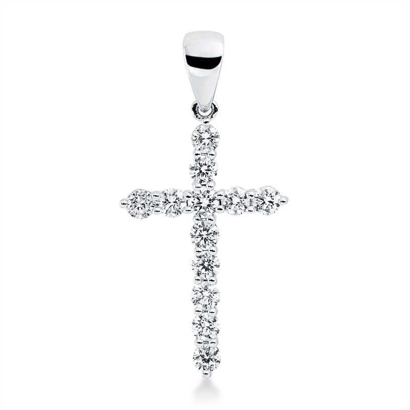 Kreuz Anhänger Weißgold 18kt Ref-3H083