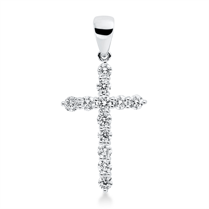 Kreuz Anhänger Weißgold 18kt Ref-3H083