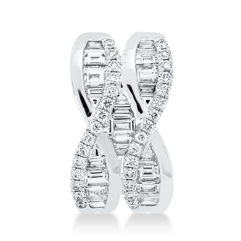 Baguette Anhänger Weißgold 18kt 0,9ct