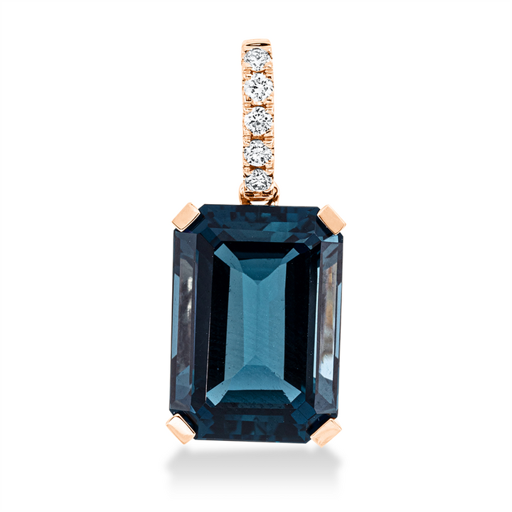 Farbstein Fashion Anhänger Rotgold 18kt Ref-3H229