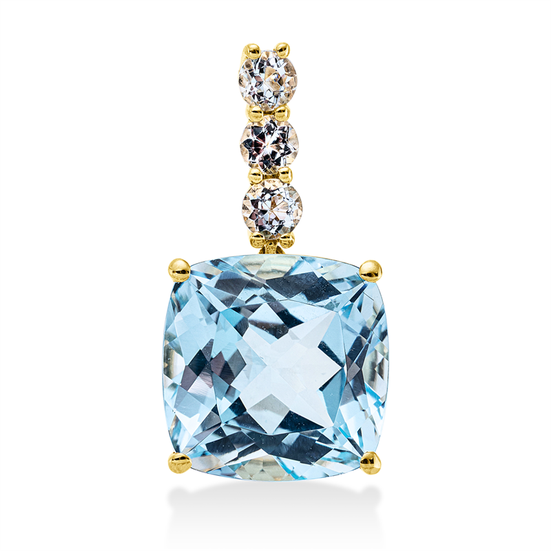 Farbstein Fashion Anhänger Weißgold 18kt