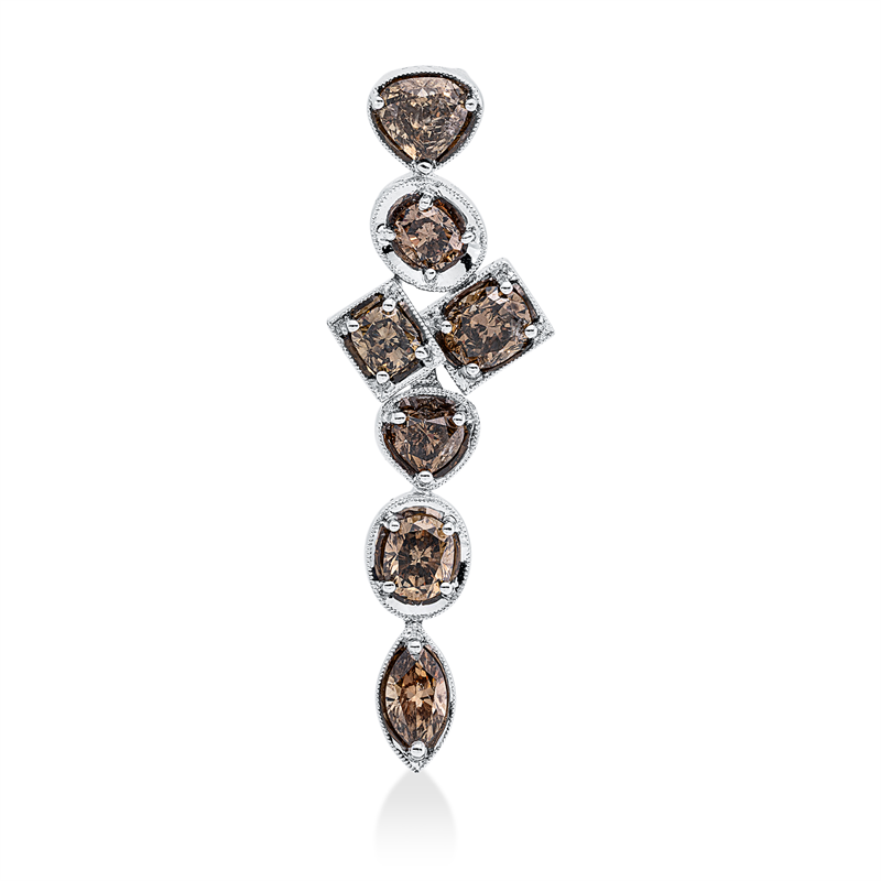 Farbiger Diamant Anhänger Weißgold 18kt 2,78ct