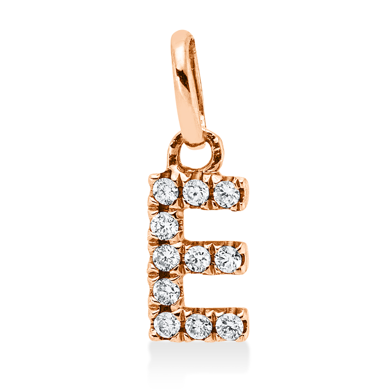 Buchstabe Anhänger Rotgold 18kt 0,05ct