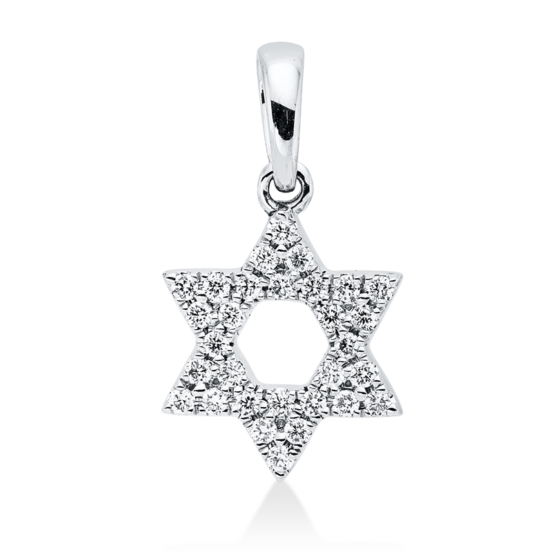 Symbol Anhänger Weißgold 18kt 0,1ct