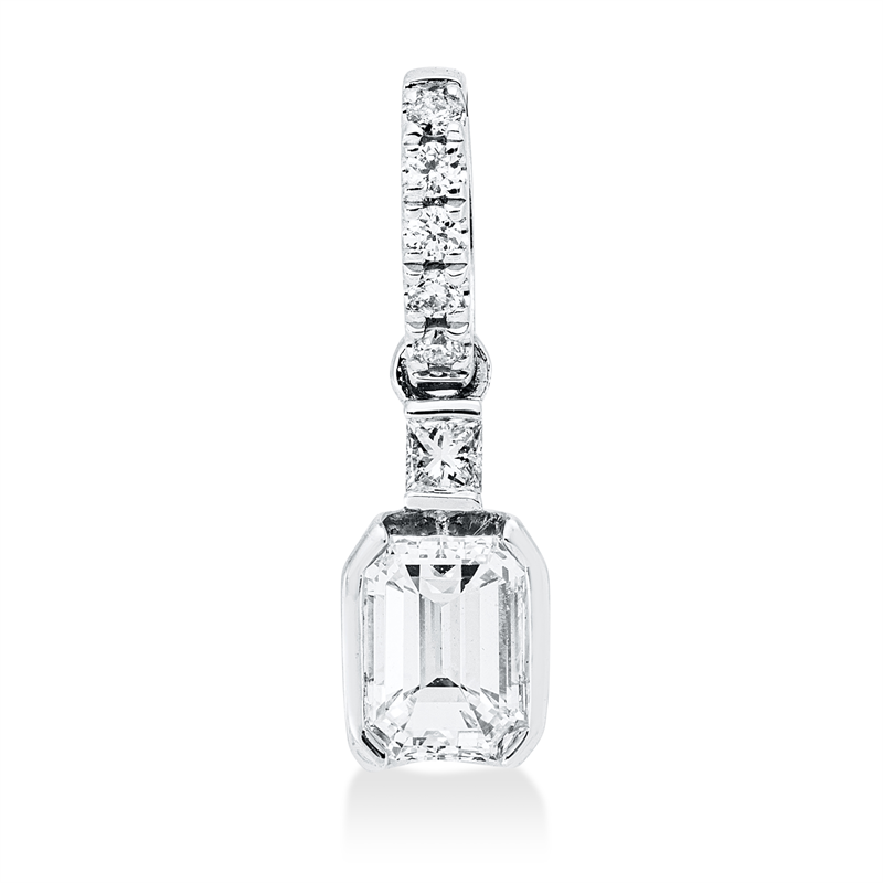 Baguette Anhänger Weißgold 18kt 0,39ct