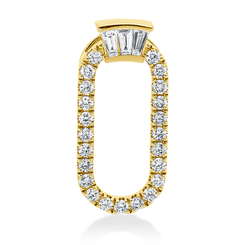 Baguette Anhänger Gelbgold 14kt 0,27ct