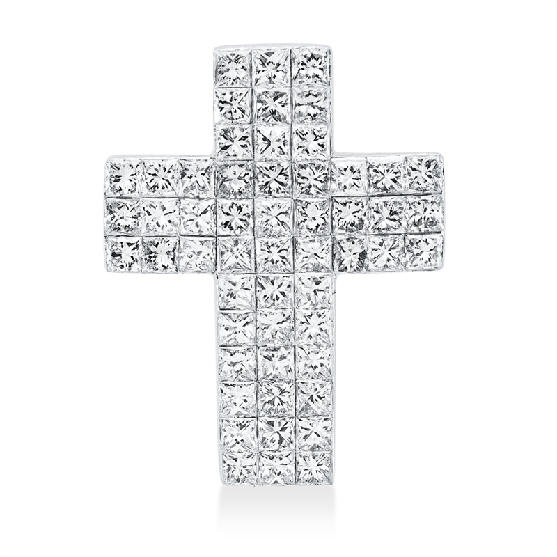 Baguette Anhänger Weißgold 14kt 0,57ct