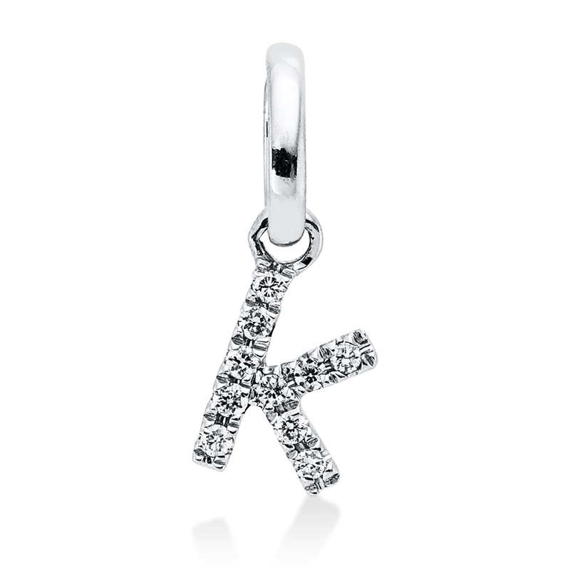 Buchstabe Anhänger Weißgold 18kt 0,03ct