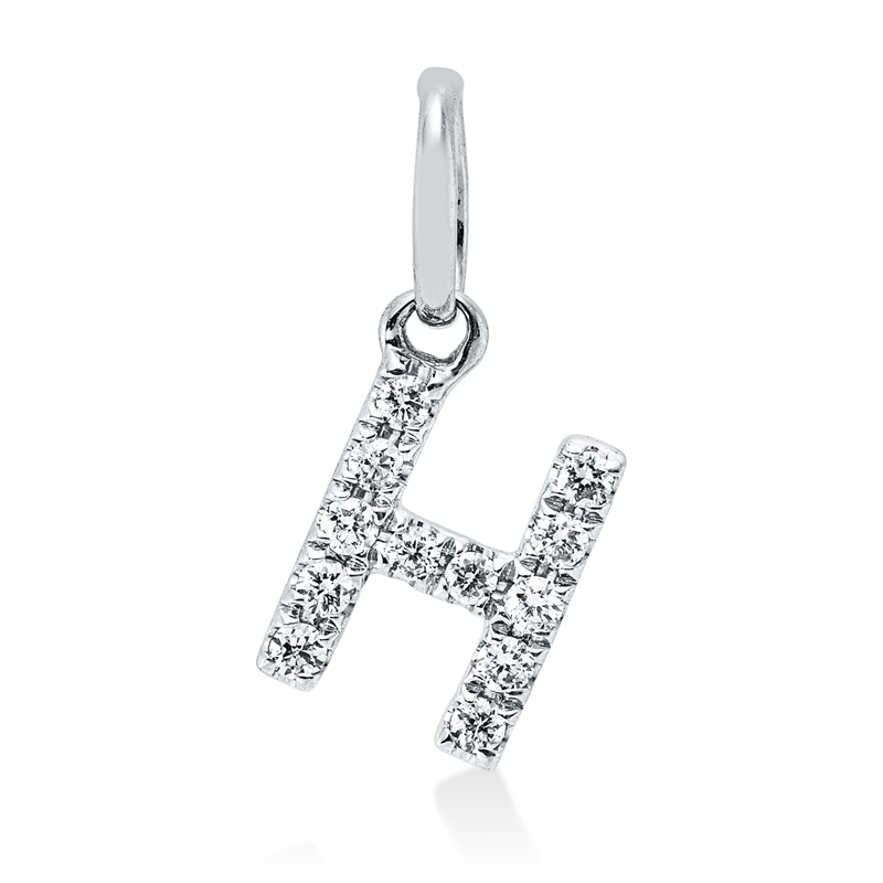 Buchstabe Anhänger Weißgold 18kt 0,05ct
