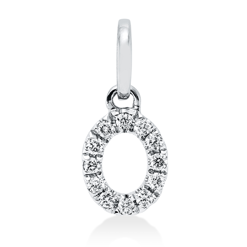 Buchstabe Anhänger Weißgold 18kt 0,05ct