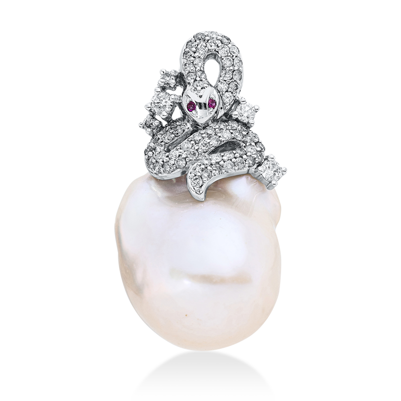 Tier Anhänger Weißgold 18kt 0,76ct