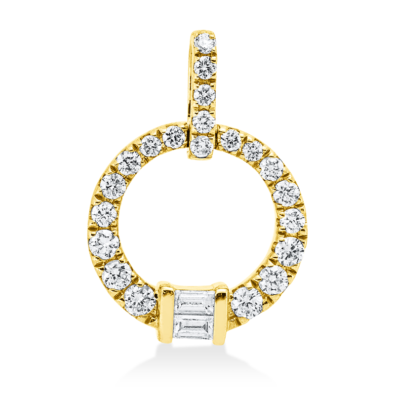 Baguette Anhänger Gelbgold 14kt 0,21ct