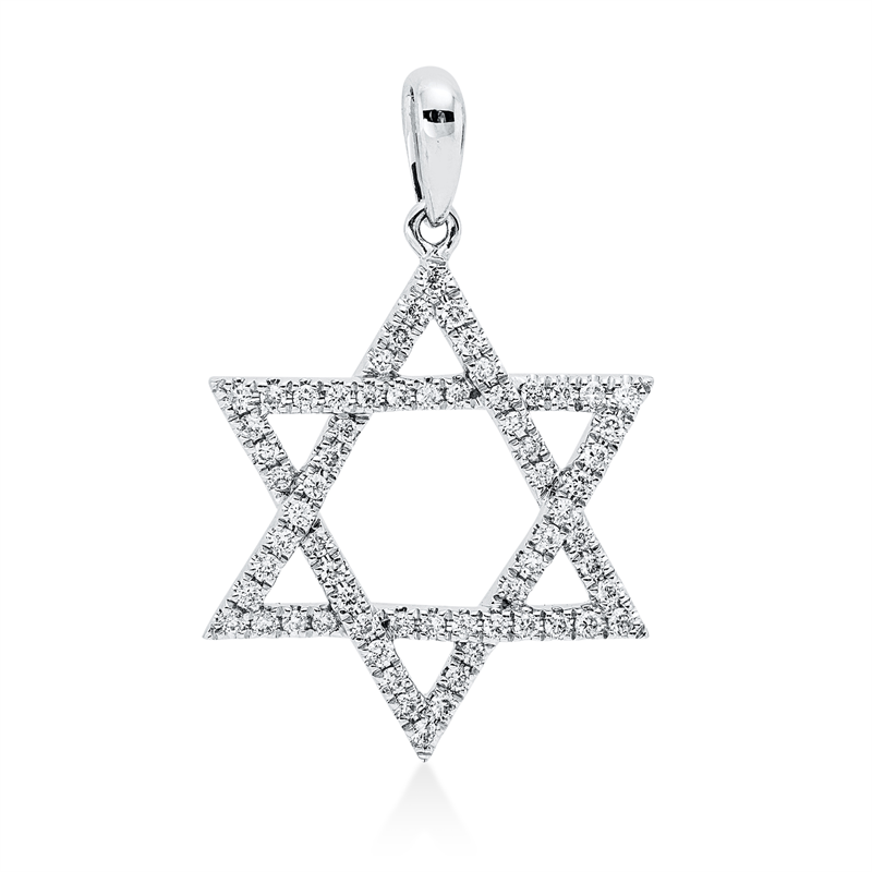 Symbol Anhänger Weißgold 14kt 0,26ct