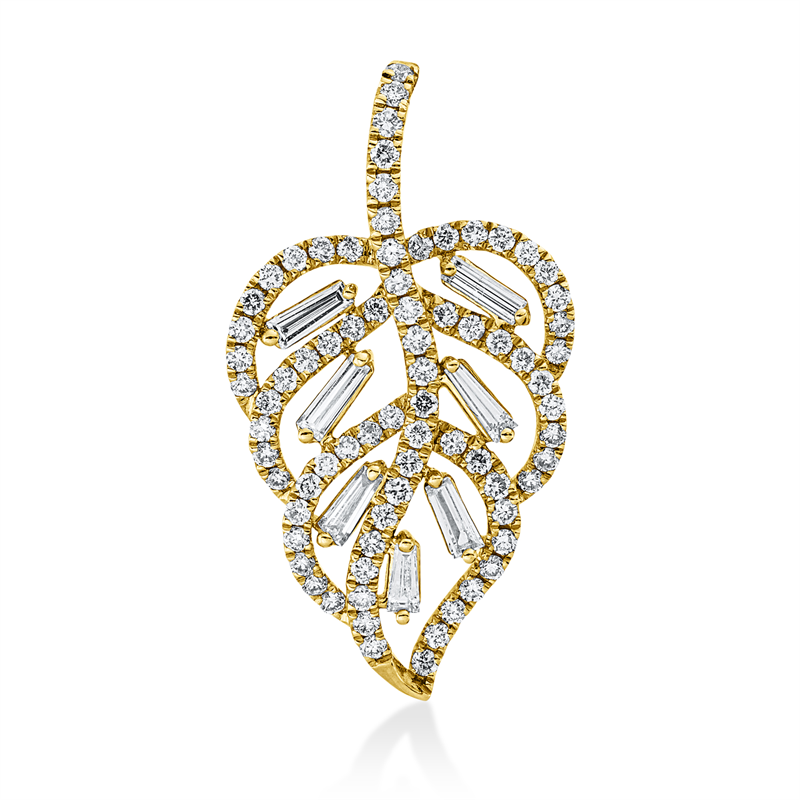 Baguette Anhänger Gelbgold 14kt 0,53ct