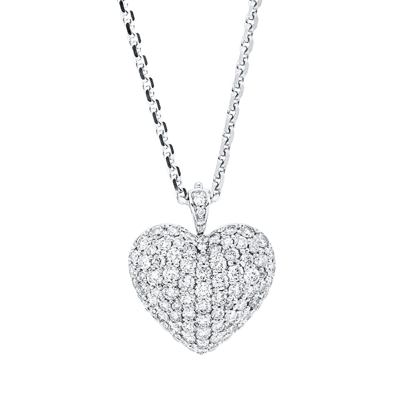 Herz Anhänger Weißgold 18kt Ref-3I465