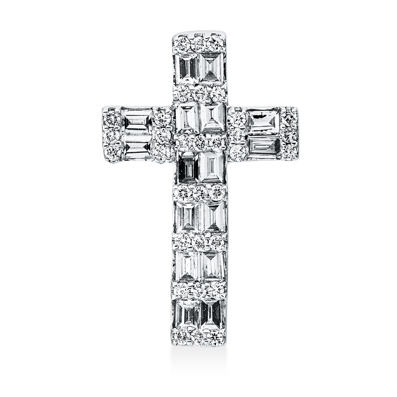 Baguette Anhänger Weißgold 18kt 0,44ct