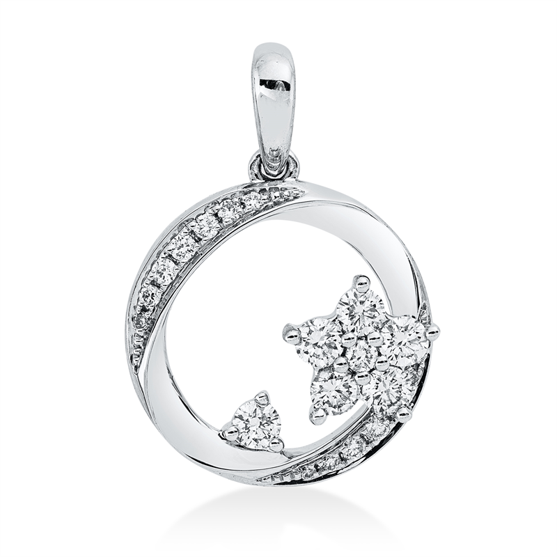 Modern Woman Anhänger Weißgold 18kt 0,37ct