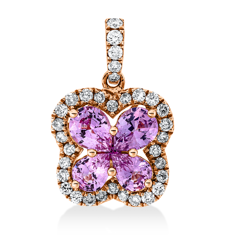 Farbstein Classic Anhänger Rotgold 18kt 0,23ct