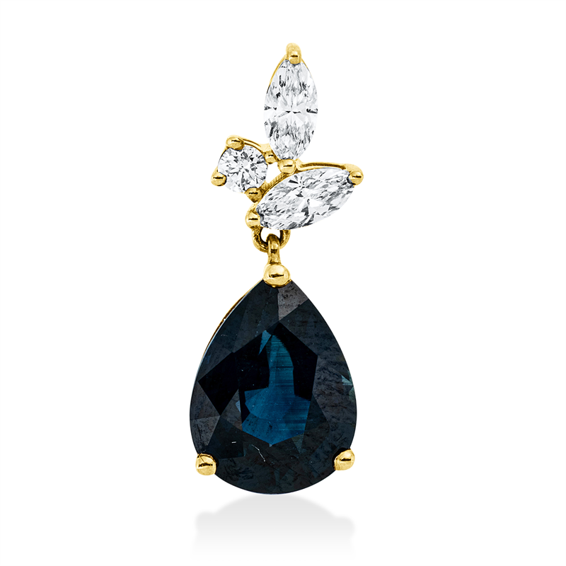 Farbstein Classic Anhänger Gelbgold 18kt 0,14ct