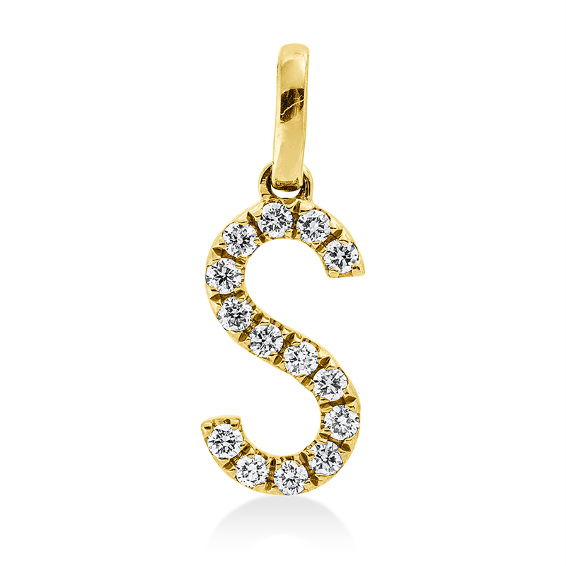 Buchstabe Anhänger Weißgold 18kt 0,1ct