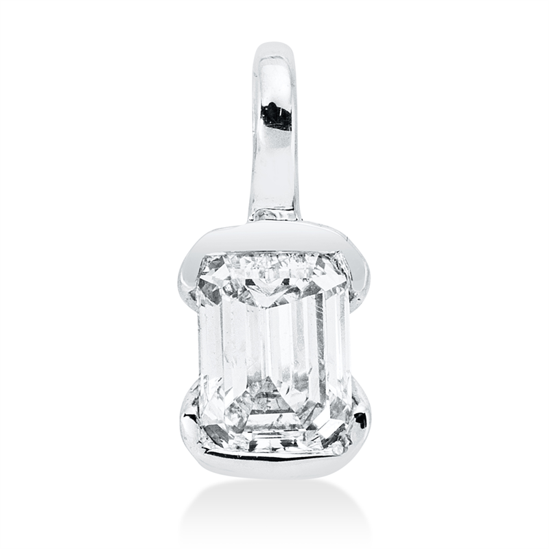 Solitaire Anhänger Weißgold 18kt 0,18ct