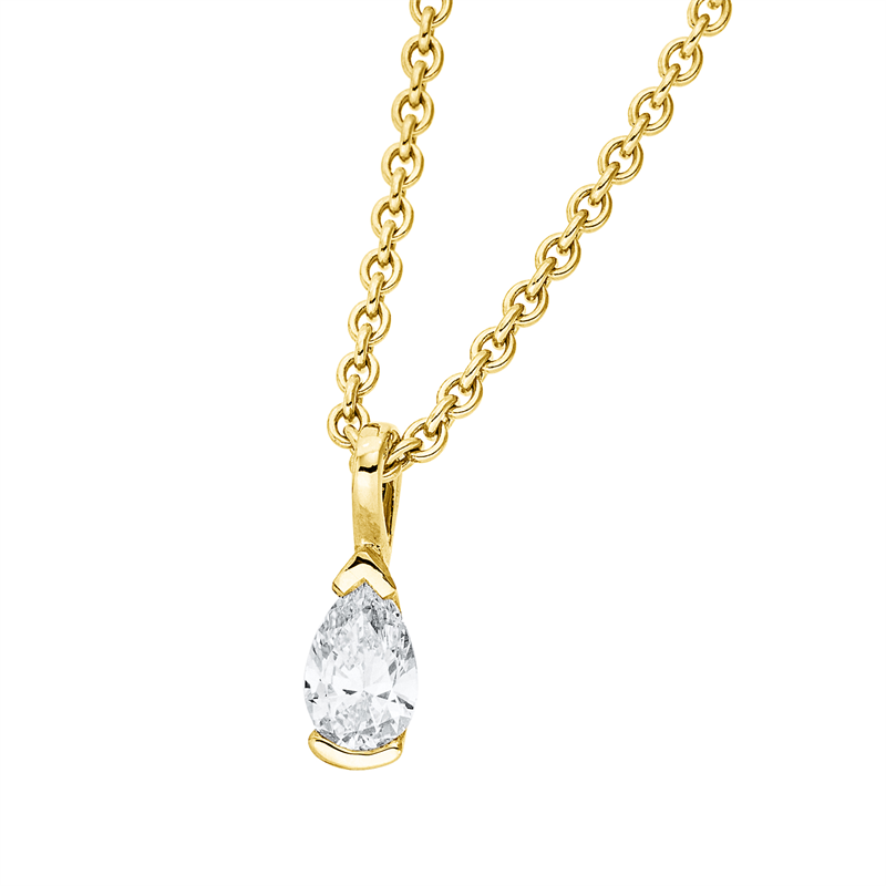 Solitaire Anhänger Weißgold 18kt 0,15ct